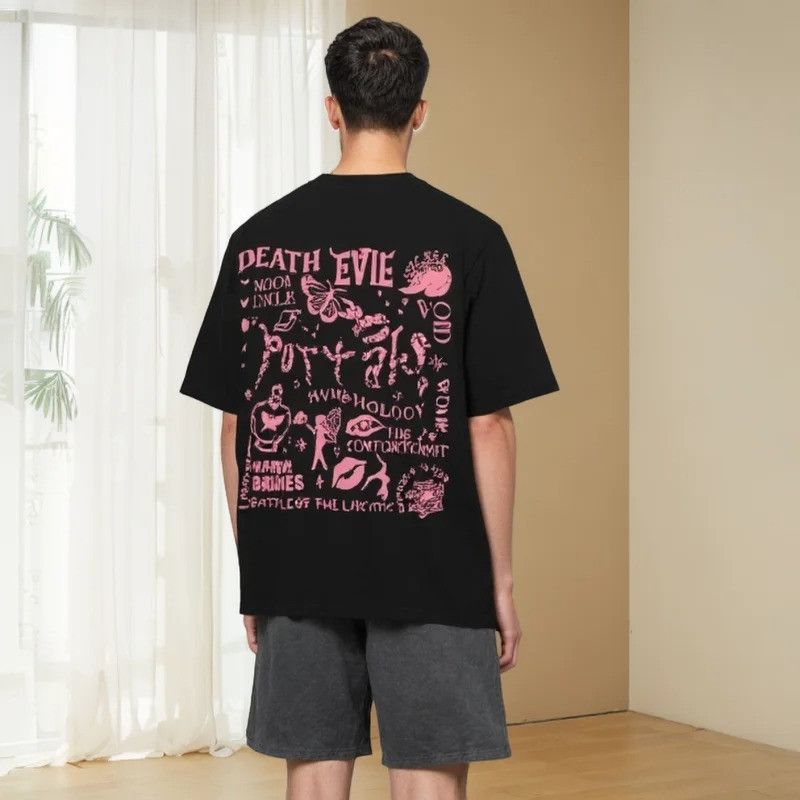 Vintage Evil Letter Pink Printed Tshirt Size US XL / EU 56 / 4 - 1 Thumbnail