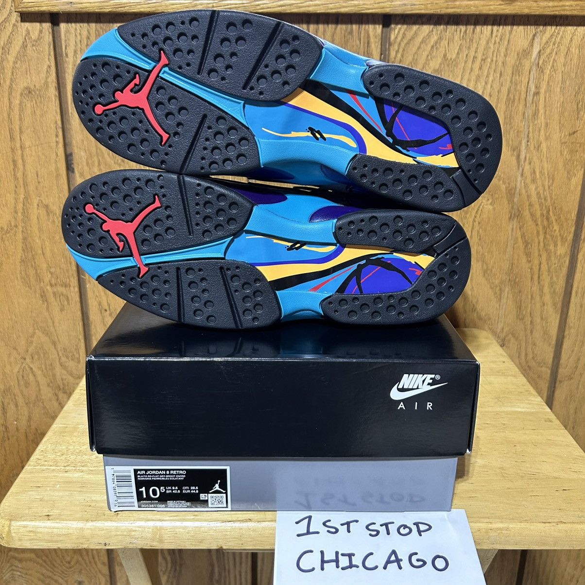 Jordan Brand Nike Air Jordan 8 Retro Aqua 2025 305381-006 10.5 NEW Size US 10.5 / EU 43-44 - 7 Thumbnail