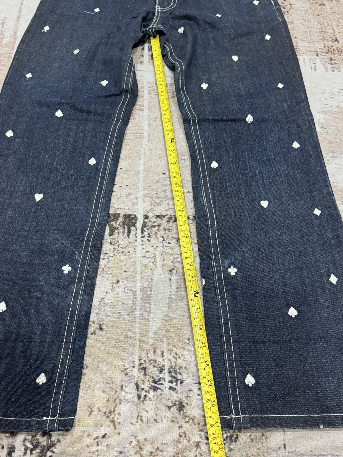 If Six Was Nine JOISM - full mini envroieded jeans Size US 35 - 14 Thumbnail