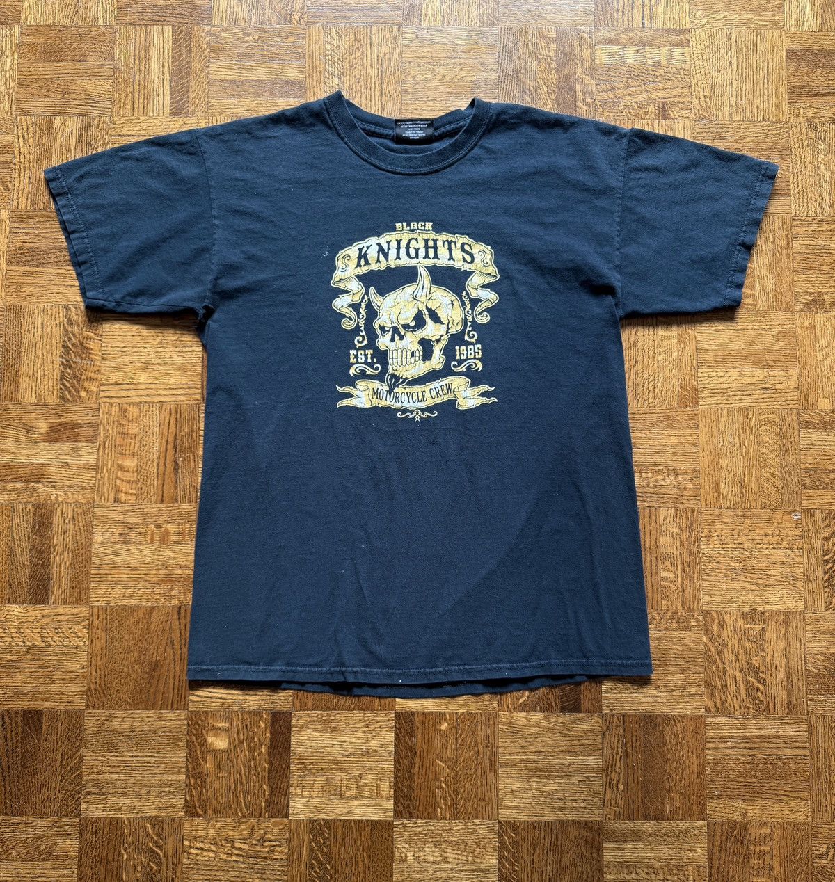 Vintage Vintage Black Knights Motorcycle Club Graphic Tee Size US L / EU 52-54 / 3 - 1 Thumbnail