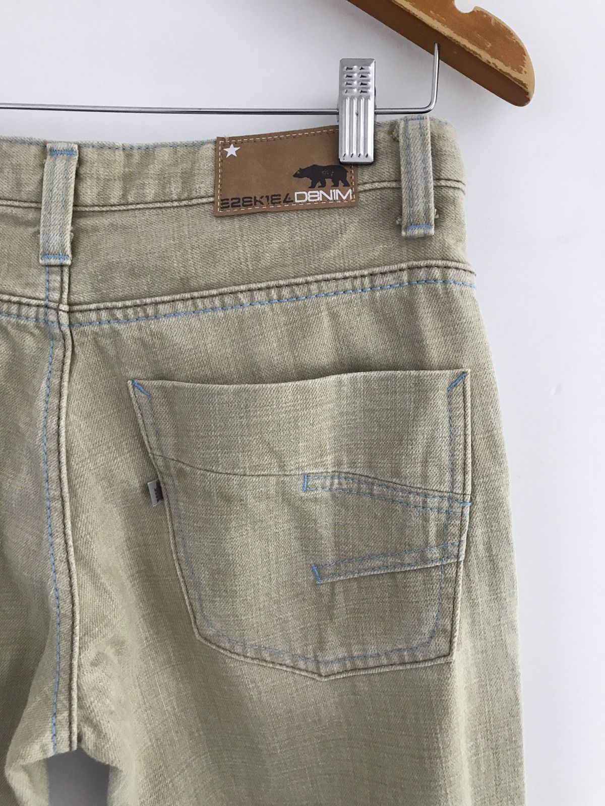Ezekiel Ezekiel Handcrafted Blue Stitch Flare Denim Jeans Size US 31 - 12 Thumbnail