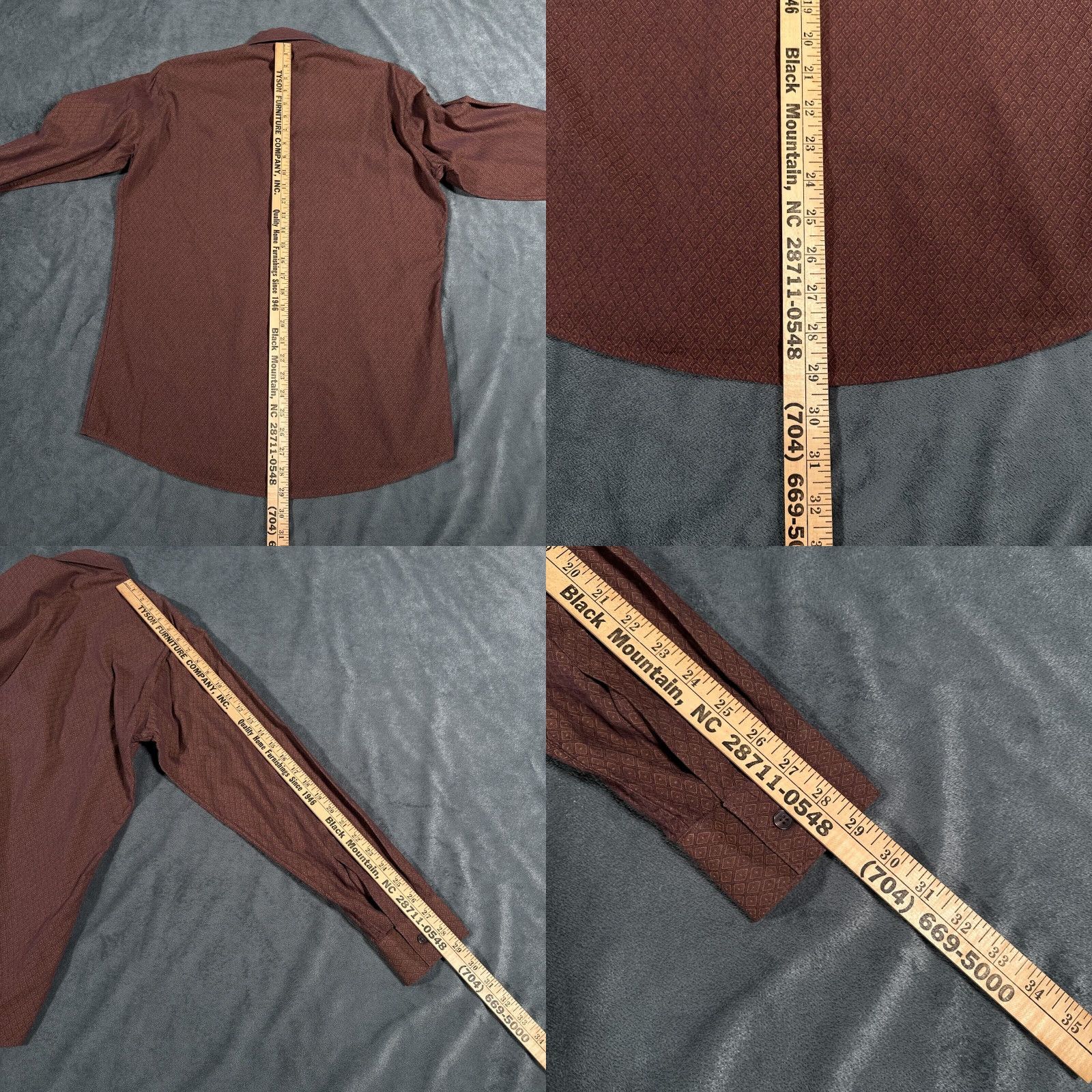 Hugo Boss VINTAGE HUGO BOSS Men's Shirt Long Sleeve Button-Up Collared Cotton Geometric 90s Fall Spring Summer Winter Size US S / EU 44-46 / 1 - 8 Thumbnail