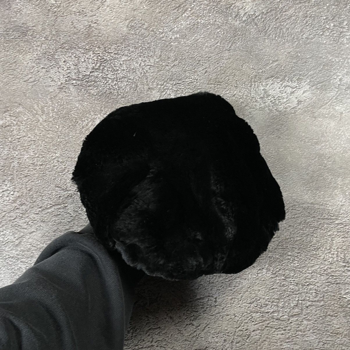 Vintage Vintage 90s Black Mohair Beanie Ushanka Grunge Alt Boxy OS Size ONE SIZE - 4 Thumbnail