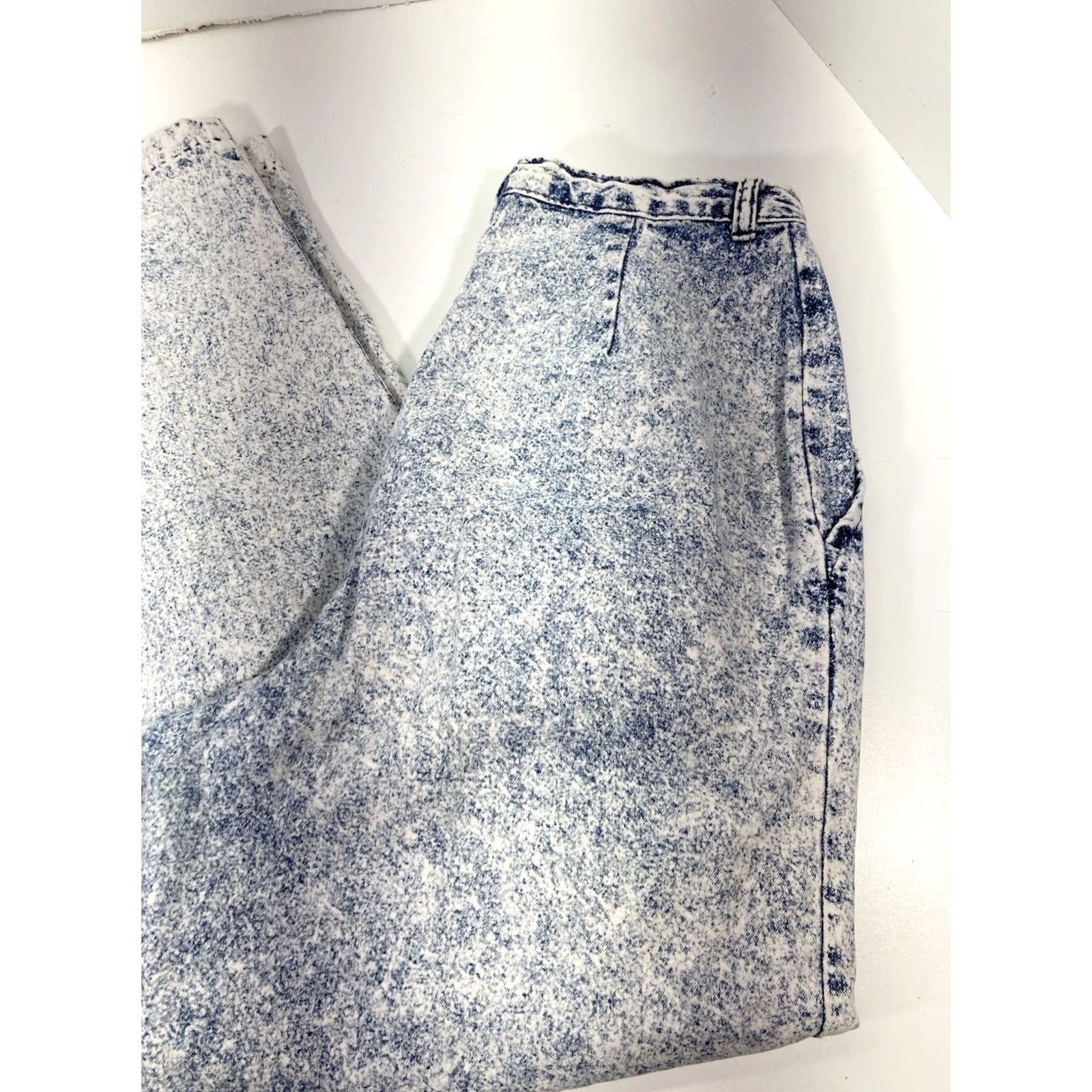 Levi's VINTAGE Levi's Sportswear Acid Wash Jeans Women Sz 12 30X30 Blue Pleated Bareback USA Mom Jeans Womens Size 34" / US 12 / IT 48 - 2 Thumbnail