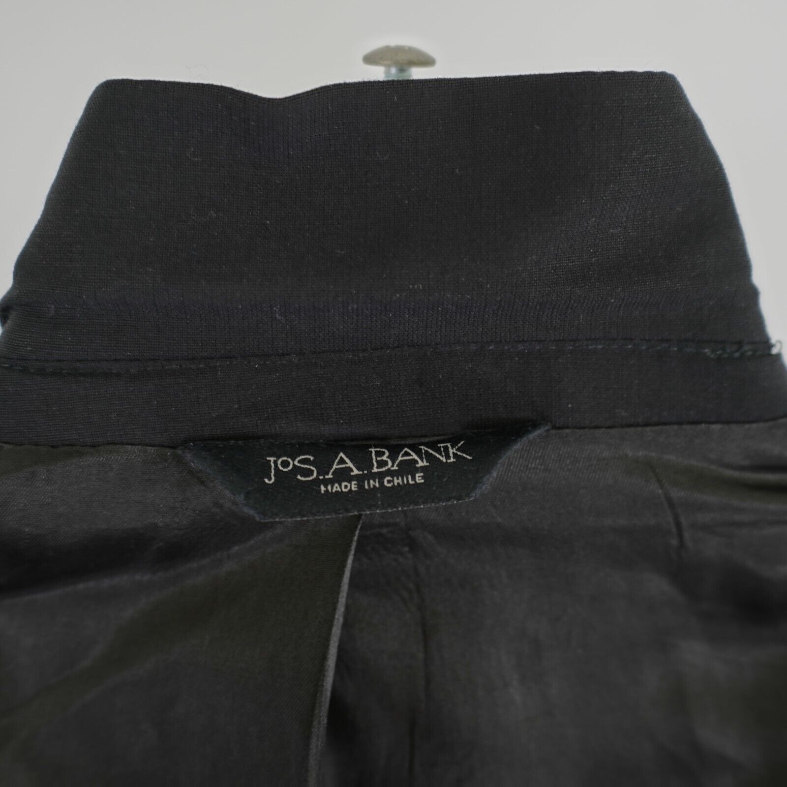 Jos. A. Bank Jos A Bank Worsted Wool Black 2 Button Blazer 44L Tagged 46R Size 44L - 12 Thumbnail