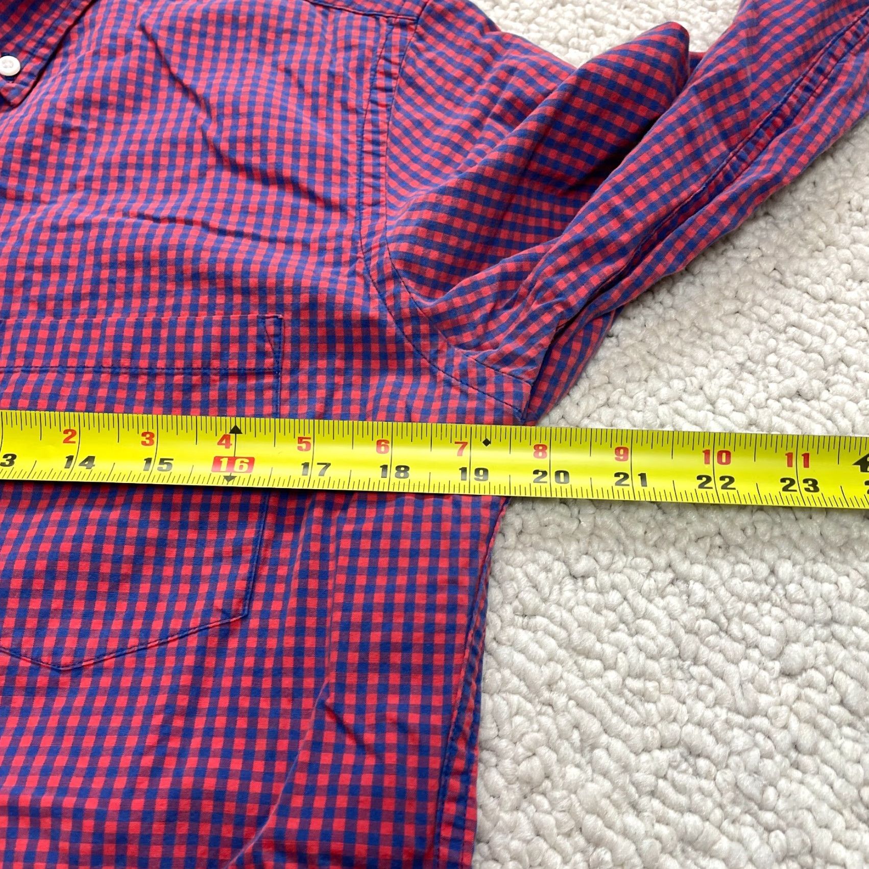 J.Crew J.Crew Button Down Shirt Mens Medium Red Blue Plaid Slim Fit Long Sleeve Cotton Shirt Size US M / EU 48-50 / 2 - 6 Thumbnail