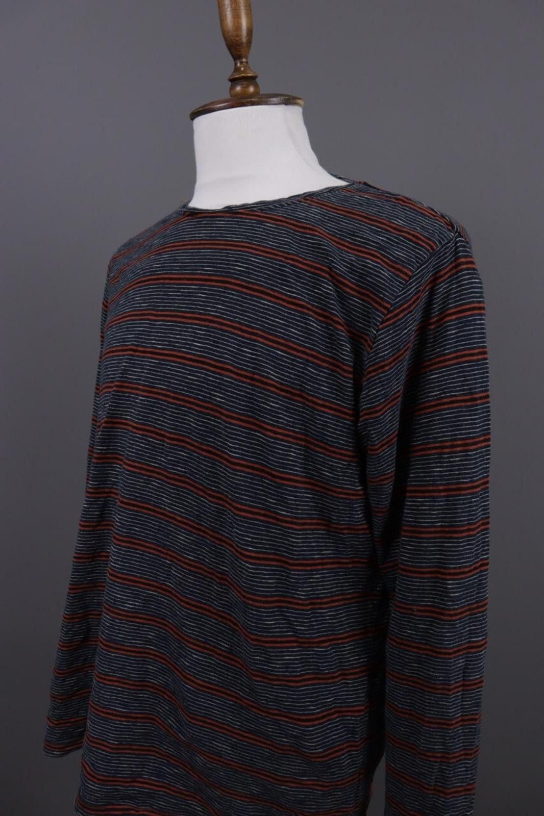 Nudie Jeans Nudie Jeans Co Gray Striped Knit Relaxed Sweater Size L Size US L / EU 52-54 / 3 - 6 Thumbnail