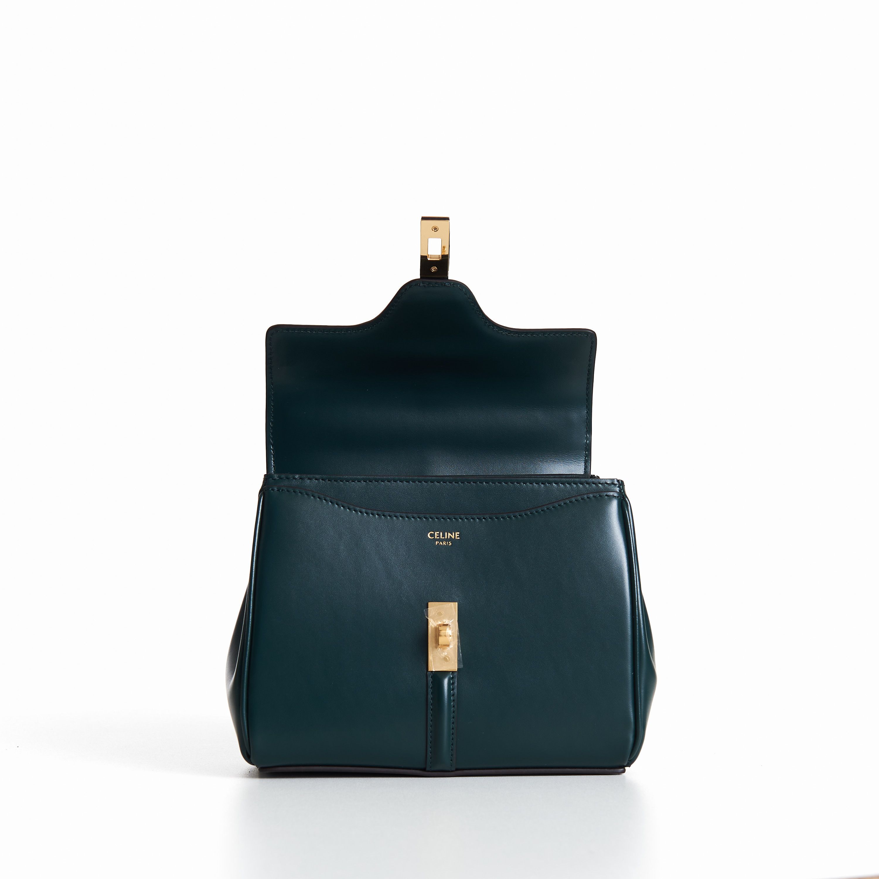 Celine Mini 16 In Amazone Green Satinated Calfskin Size ONE SIZE - 9 Thumbnail
