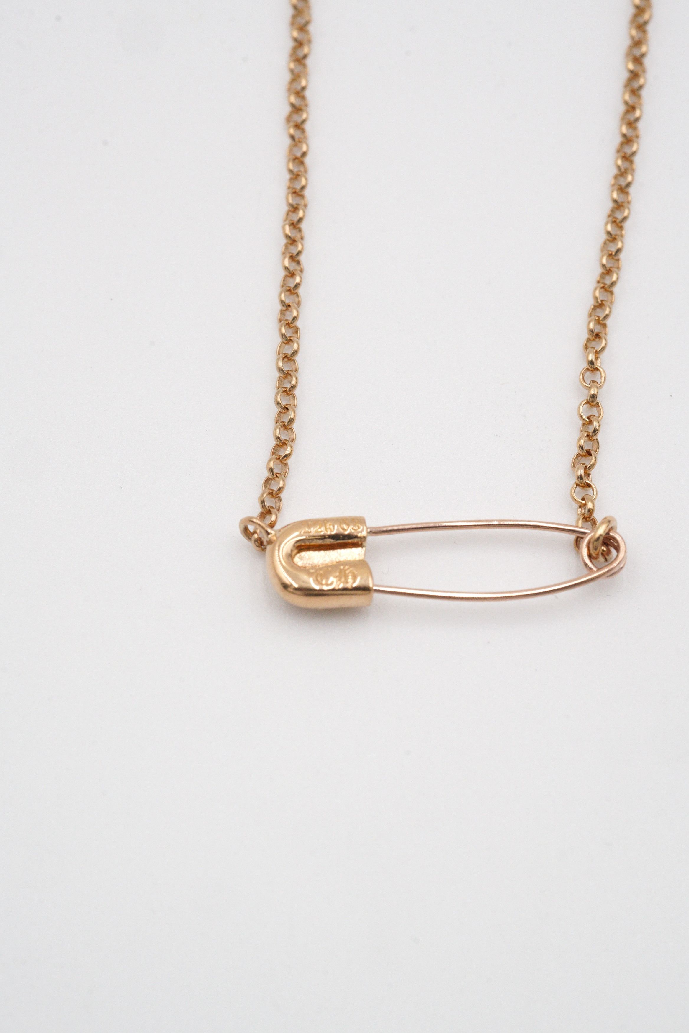 Chrome Hearts Chrome Hearts 22K Gold Emerald Safety Pin Necklace Size ONE SIZE - 6 Thumbnail