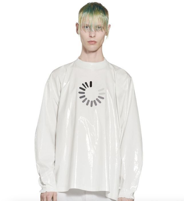 Balenciaga 🔥EXCLUSIVE🔥 Laminated Loading Error Jersey Longsleeve Size US M / EU 48-50 / 2 - 6 Thumbnail