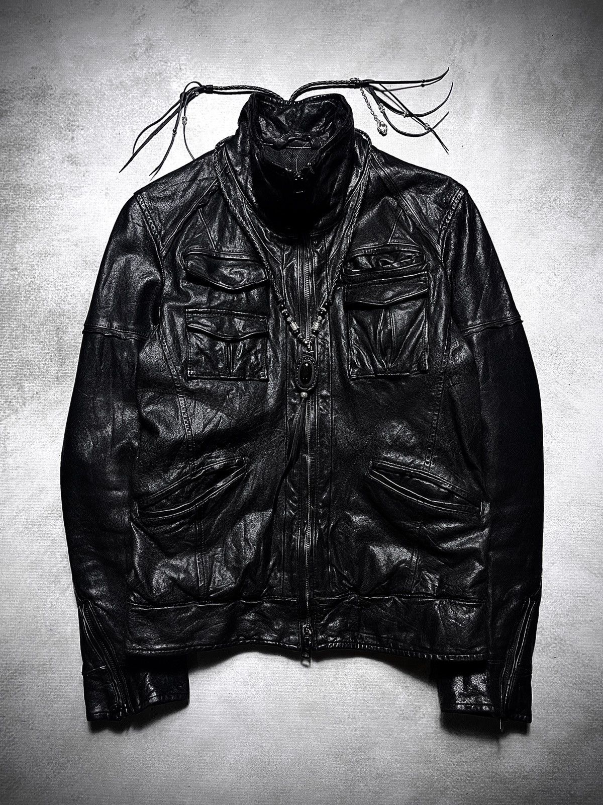 Japanese Brand Rattle Trap Fur Collar Red Leather Jacket | Grailed