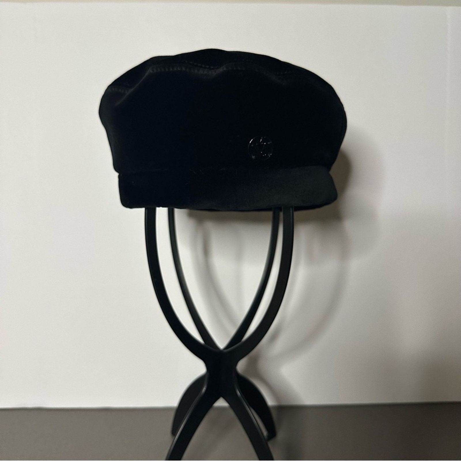 Maison Michel New Billy Black Velvet Beret size M 58 cm Designer Hat Size ONE SIZE - 11 Thumbnail
