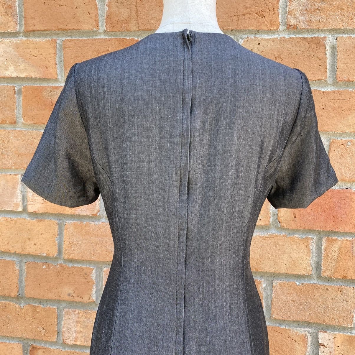 Zucca ZUCCA Dark Denim V-Neck Dress Size M / US 6-8 / IT 42-44 - 5 Thumbnail