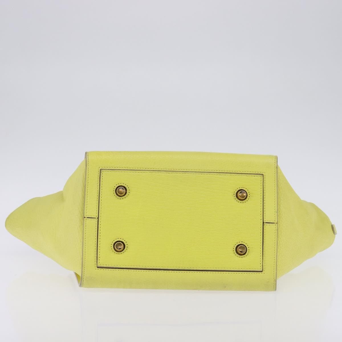 Celine CELINE Thai Mini Hand Bag Leather Yellow Gold Size ONE SIZE - 9 Thumbnail
