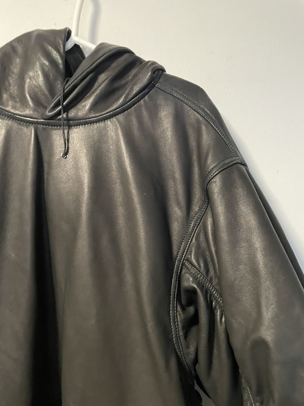 Balenciaga Balenciaga Leather Hoodie Size US M / EU 48-50 / 2 - 6 Thumbnail