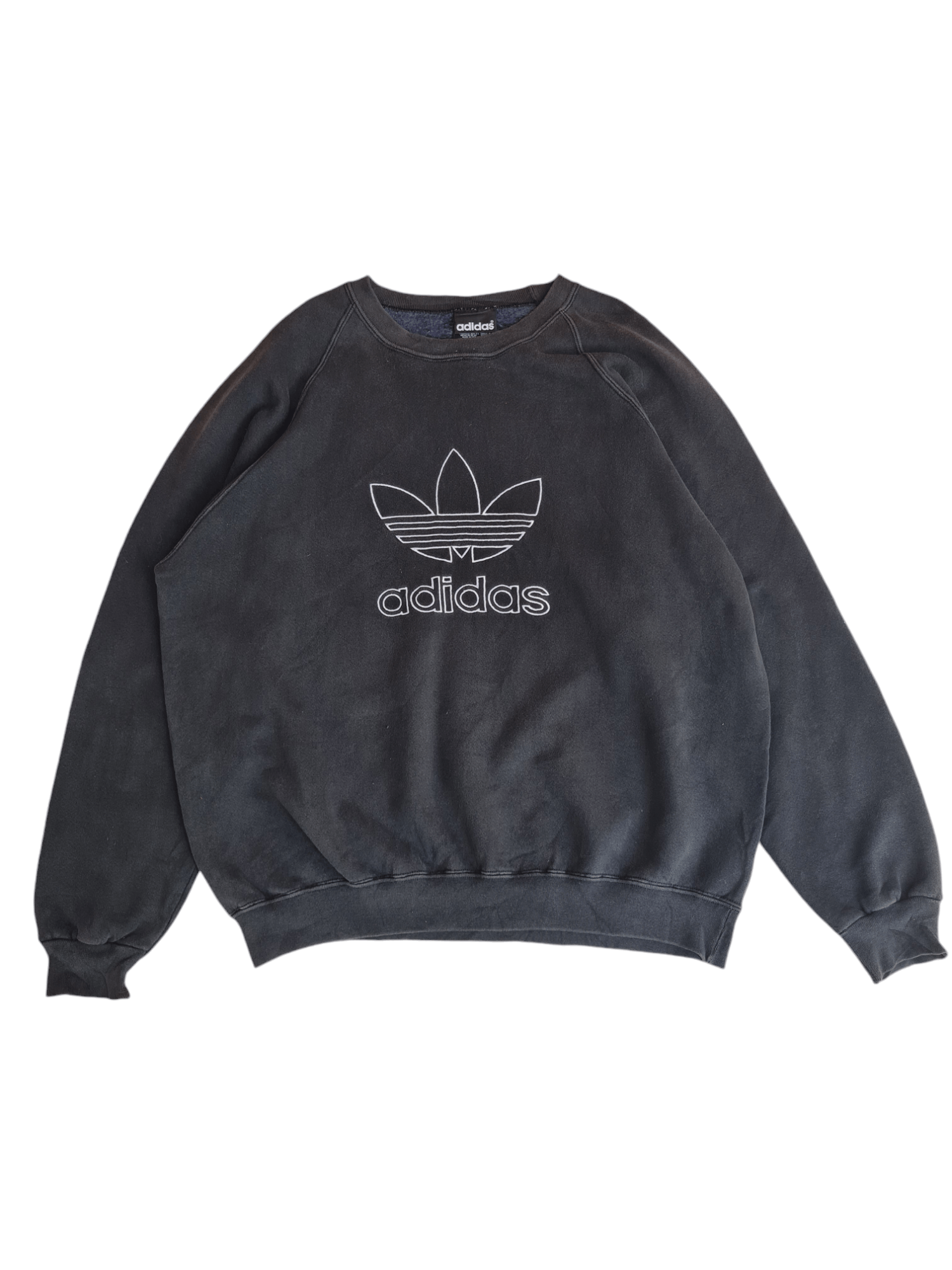 Vtg Adidas Big Logo Embroided Black