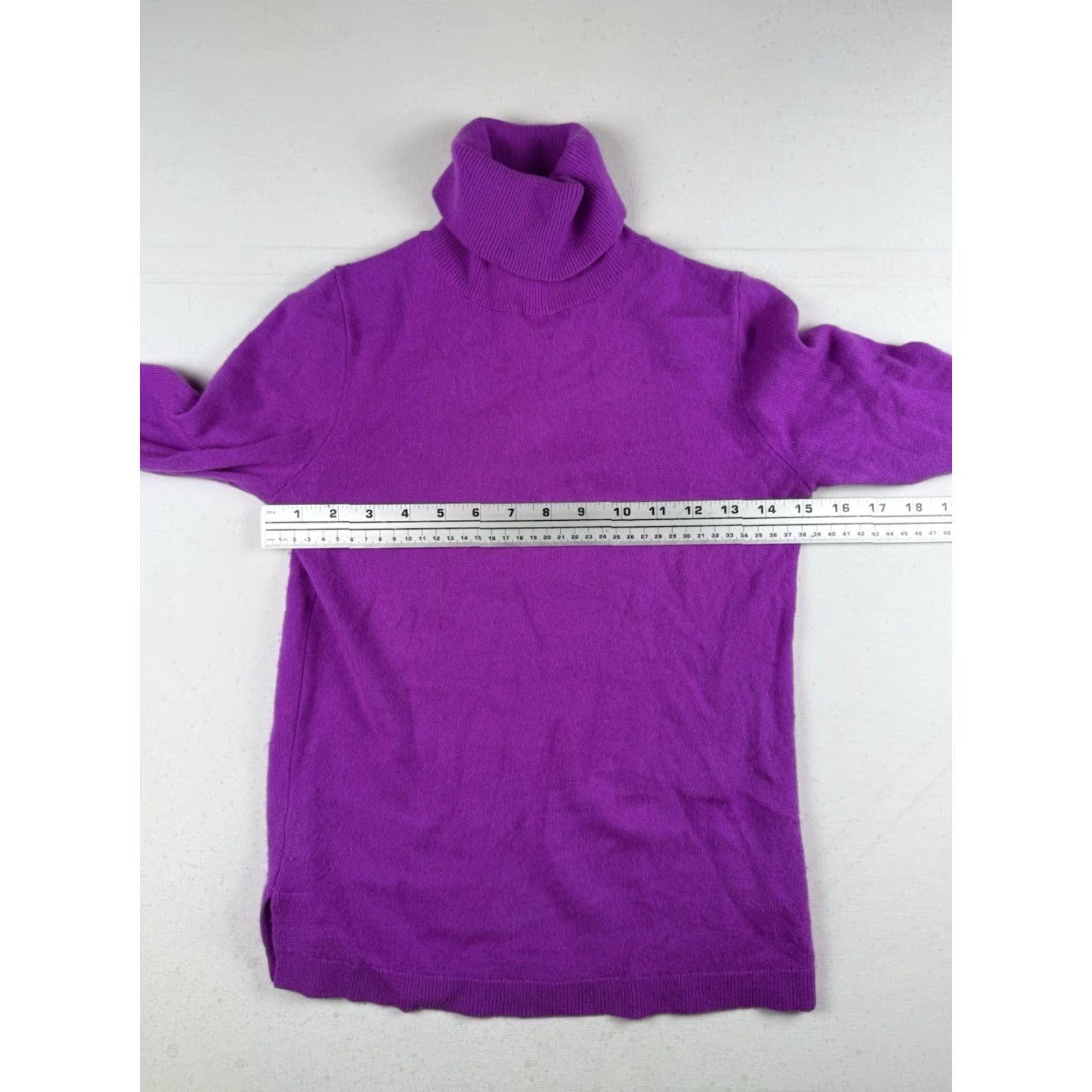 J.Crew J.CREW Sweater Womens XS Turtleneck Pullover Cashmere Purple Pullover, Cashmere, J.CREW, XS, Womens, Purple, Turtleneck, Pullover Size XS / US 0-2 / IT 36-38 - 3 Thumbnail