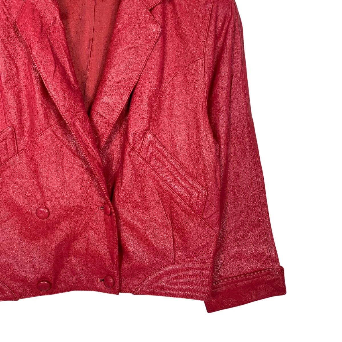 Japanese Brand Japanese Brand Hanaz Double Breasted Leather Jacket Size M / US 6-8 / IT 42-44 - 4 Thumbnail