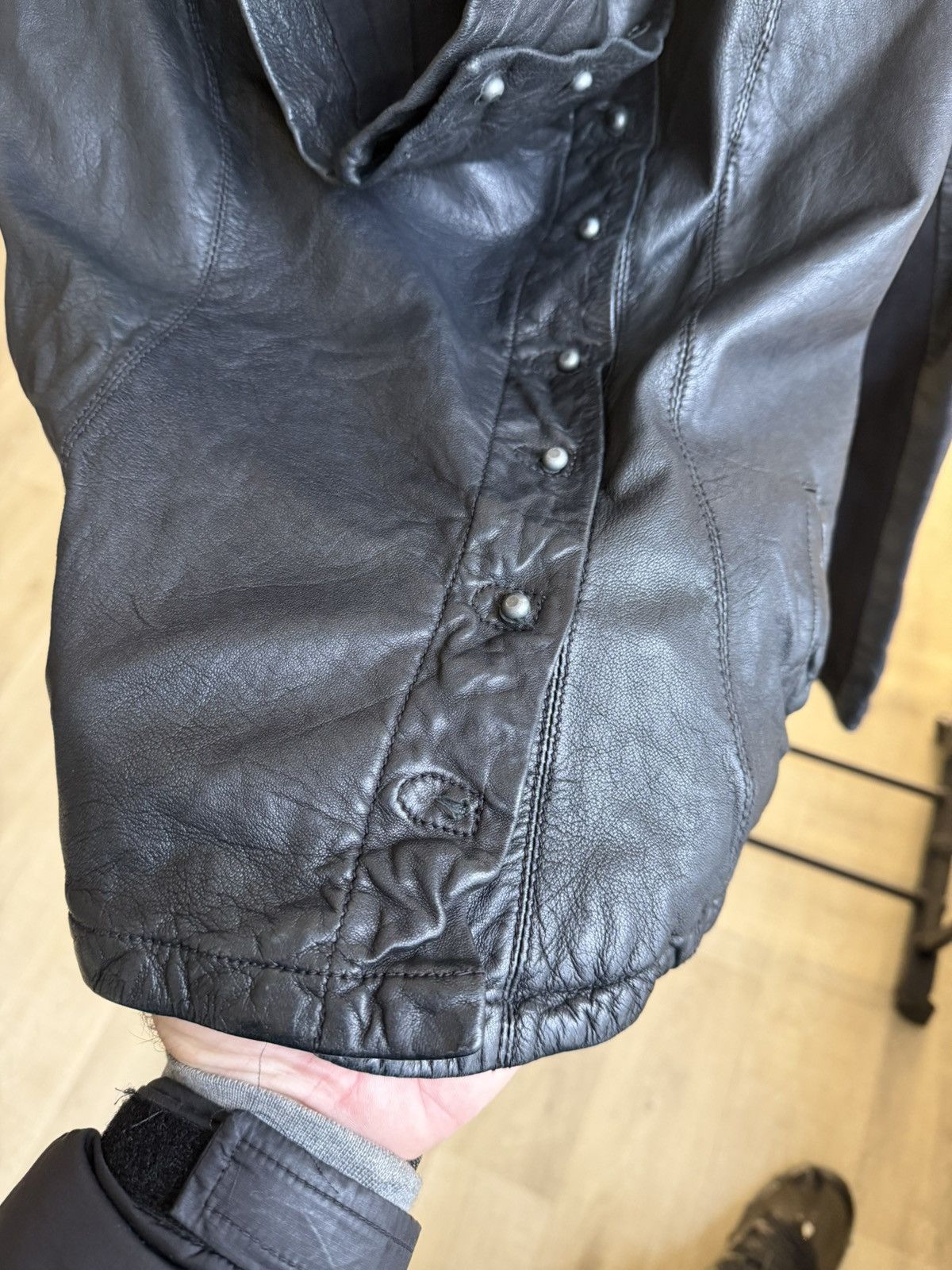 Allsaints Vintage Allsaints Kaito Leather Jacket Rick Owens STYLE Size L / US 10 / IT 46 - 8 Thumbnail