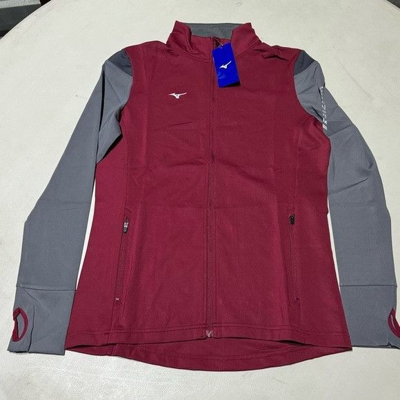 Mizuno NWT MIZUNO WOMEN’S HORIZON FULL ZIP CARDINAL/GRAY/CHARCOAL J Size M / US 6-8 / IT 42-44 - 2 Thumbnail
