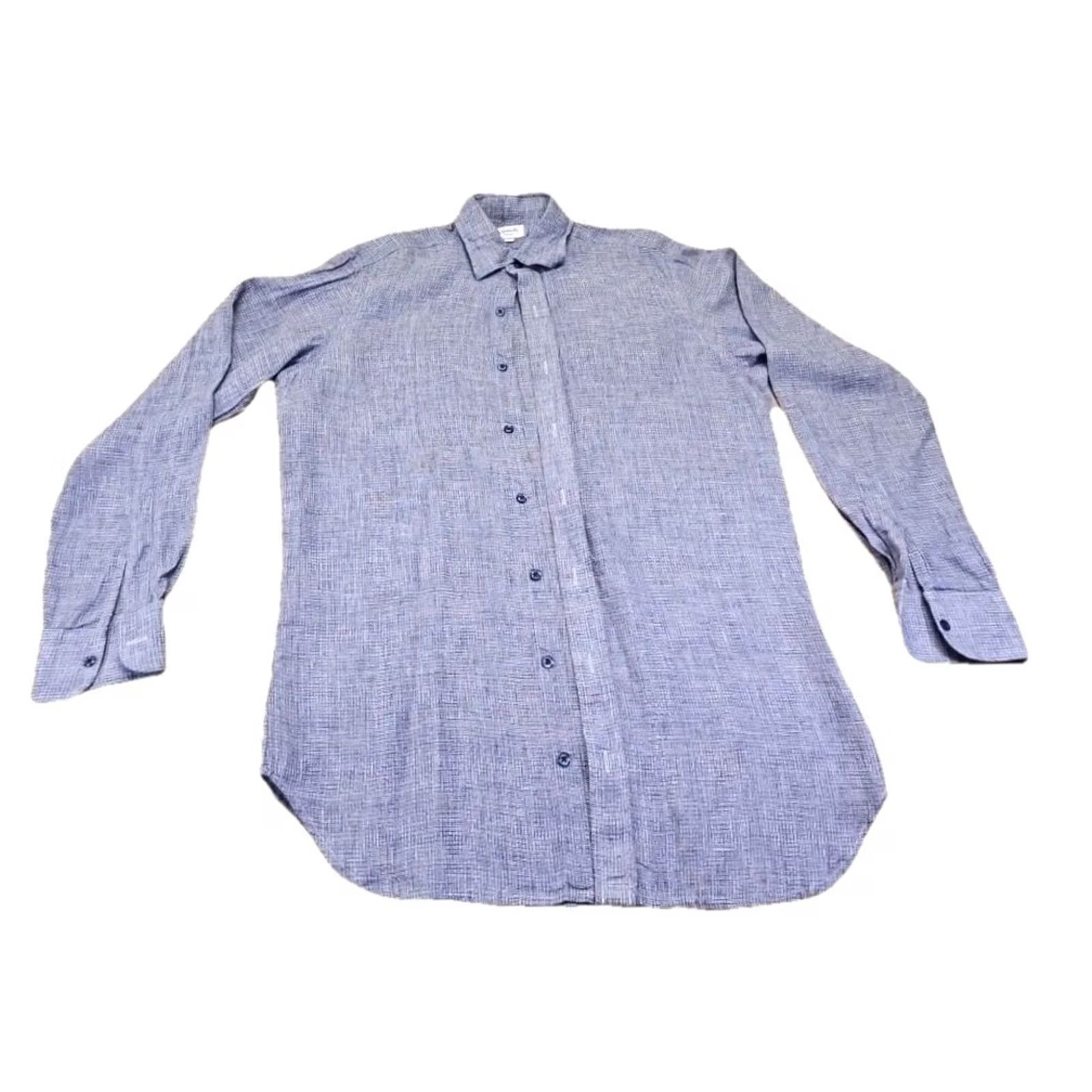 Hamilton Hamilton Since 1883 Men’s Blue Geometric Dress Shirt Long Sleeve L Size 42R - 2 Thumbnail