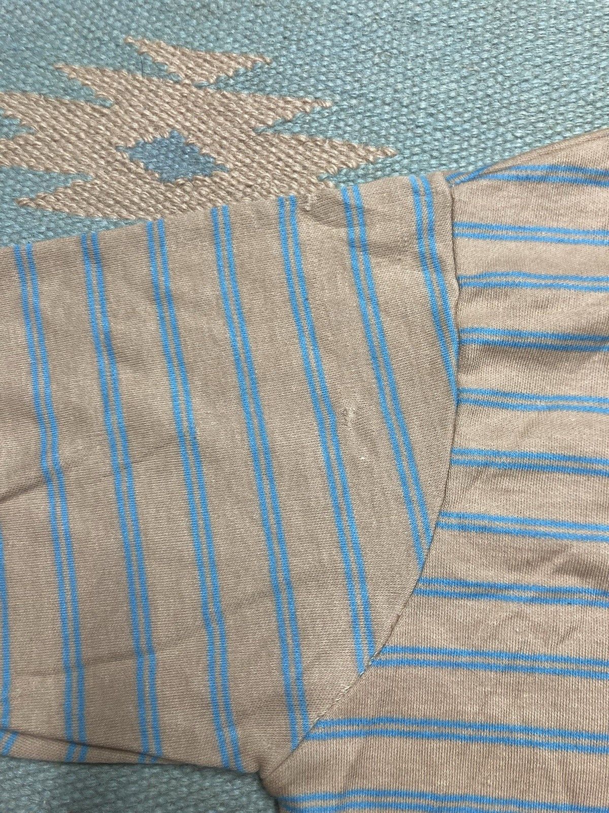 Vintage Vintage 80s polo shirt striped soft single stitch medium Size US M / EU 48-50 / 2 - 2 Thumbnail