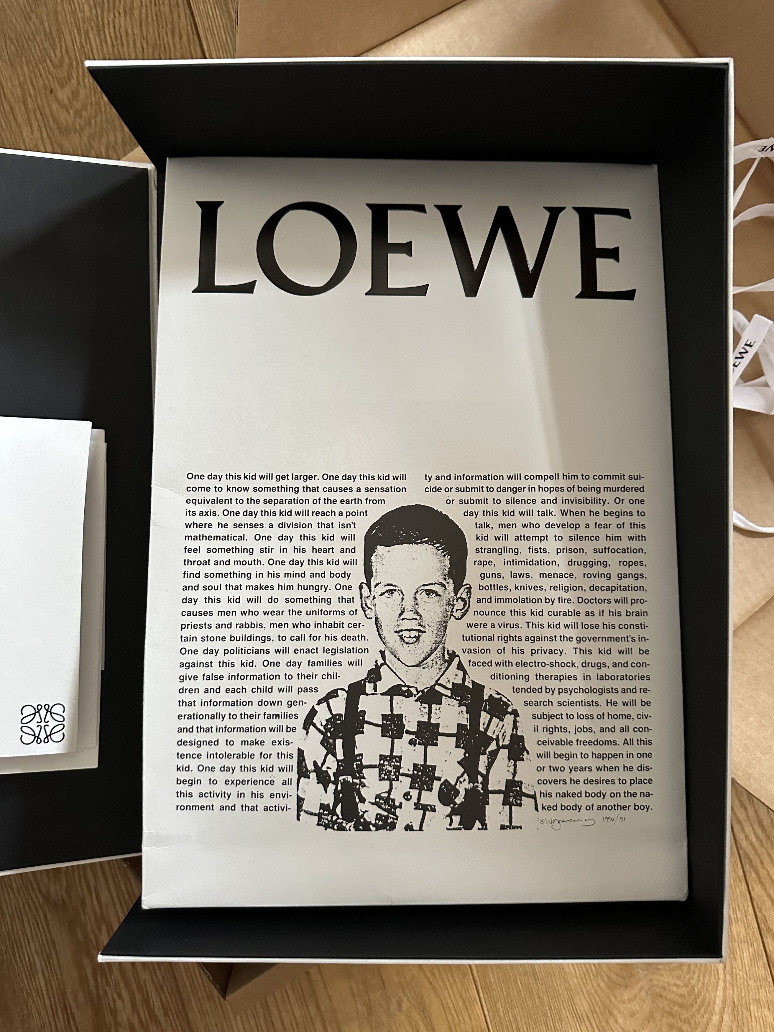 Loewe Loewe X David Wojnarowicz T-Shirt (One Day This Kid...) Size US M / EU 48-50 / 2 - 1 Thumbnail