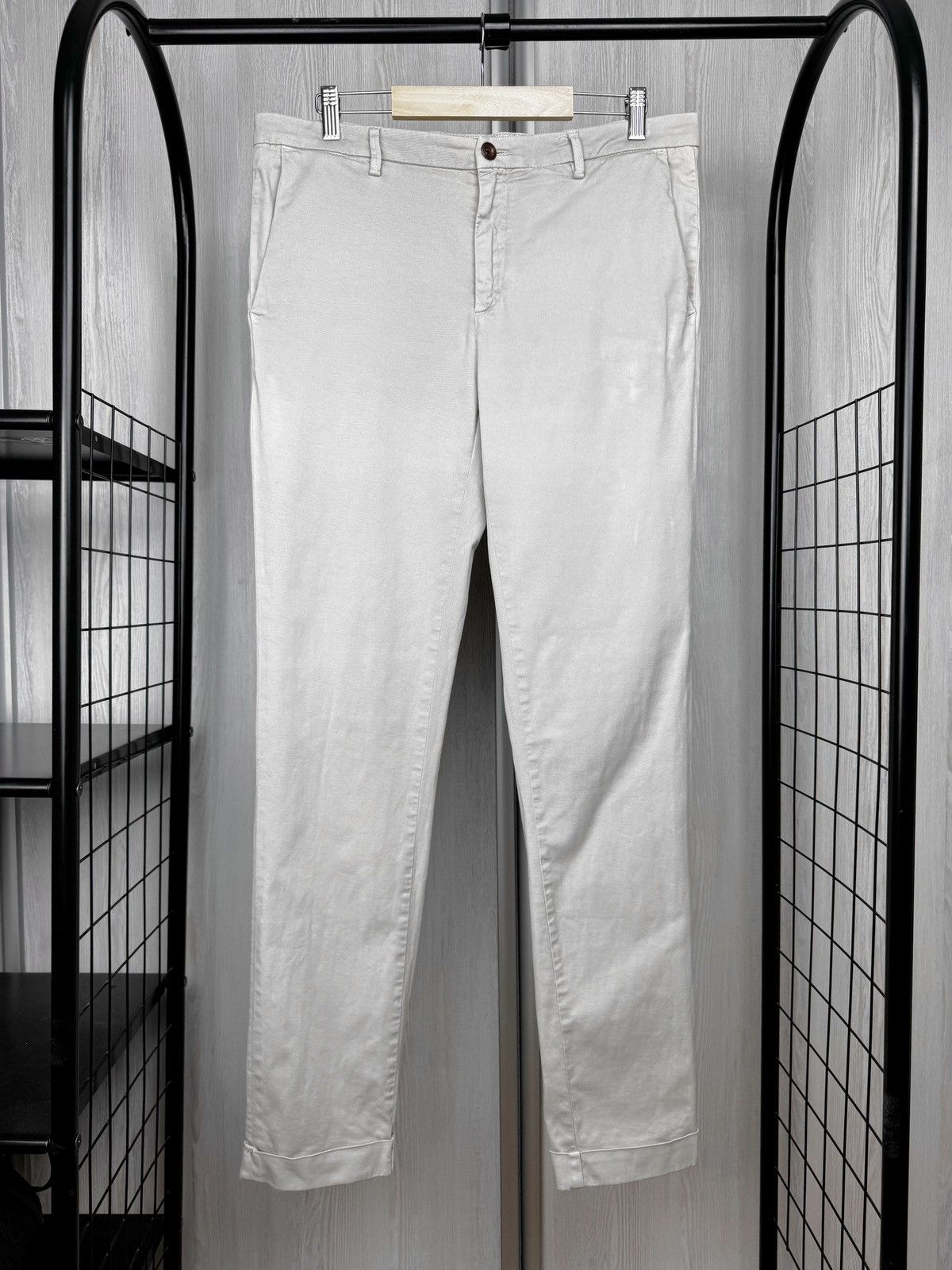 Fred Perry Fred Perry vintage beige grey cotton chino pants size 34 Size US 34 / EU 50 - 2 Thumbnail