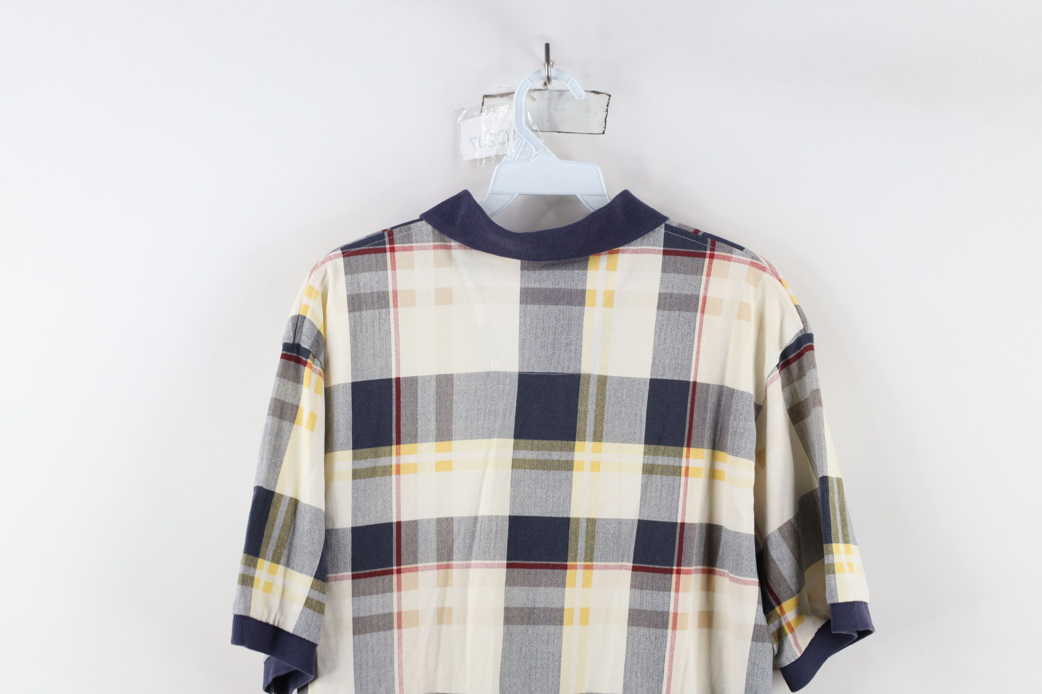 Nautica × Vintage Vintage 90s Nautica Short Sleeve Polo Shirt Rainbow Plaid Size US S / EU 44-46 / 1 - 9 Thumbnail