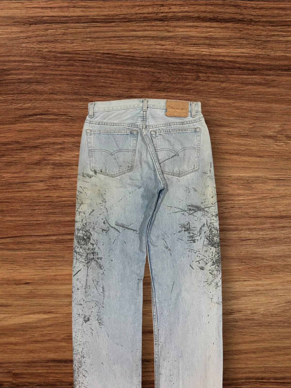 Levi's × Levi's Vintage Clothing Vintage 90s Levi’s 501 Paint Splat Washed Button Fly Jeans Size US 31 - 10 Thumbnail