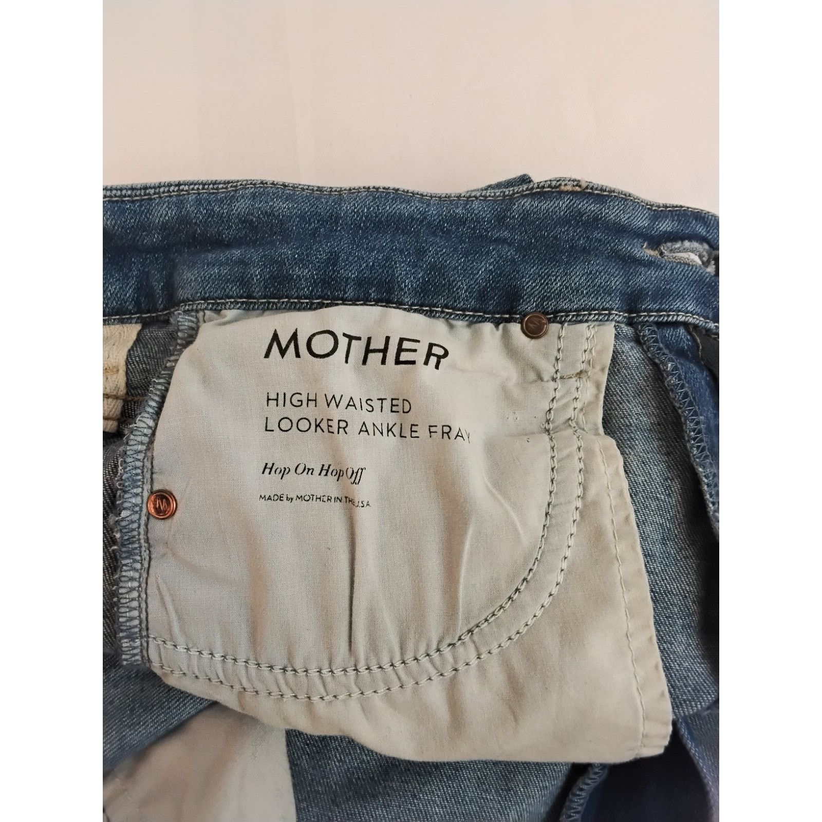 MOTHER Mother Jeans High Waisted Looker Ankle Fray Women's 26 Size 26" / US 2 / IT 38 - 9 Thumbnail