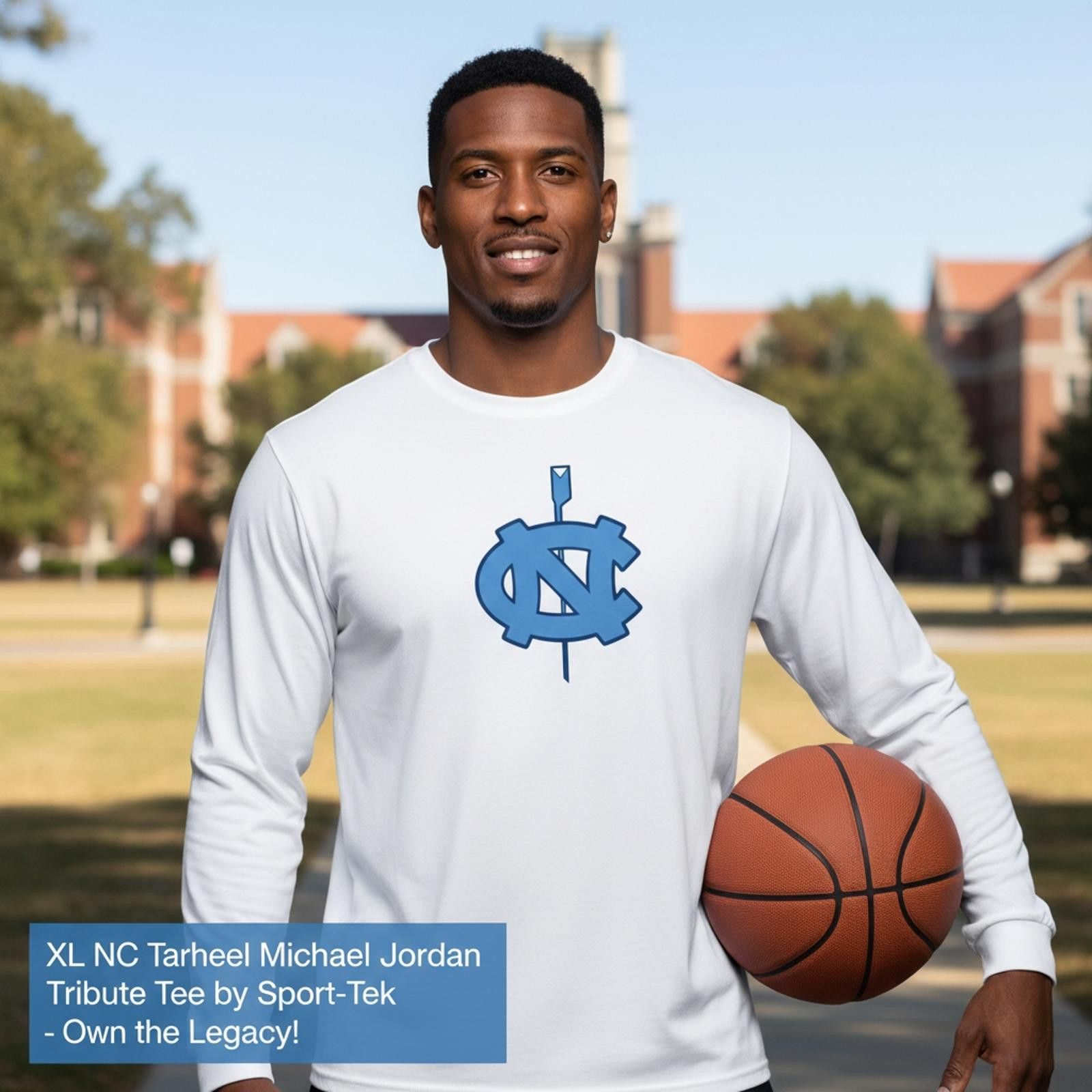 Other XL NC Tarheel Michael Jordan Tribute Long Sleeve Tee by Size US XL / EU 56 / 4 - 1 Thumbnail