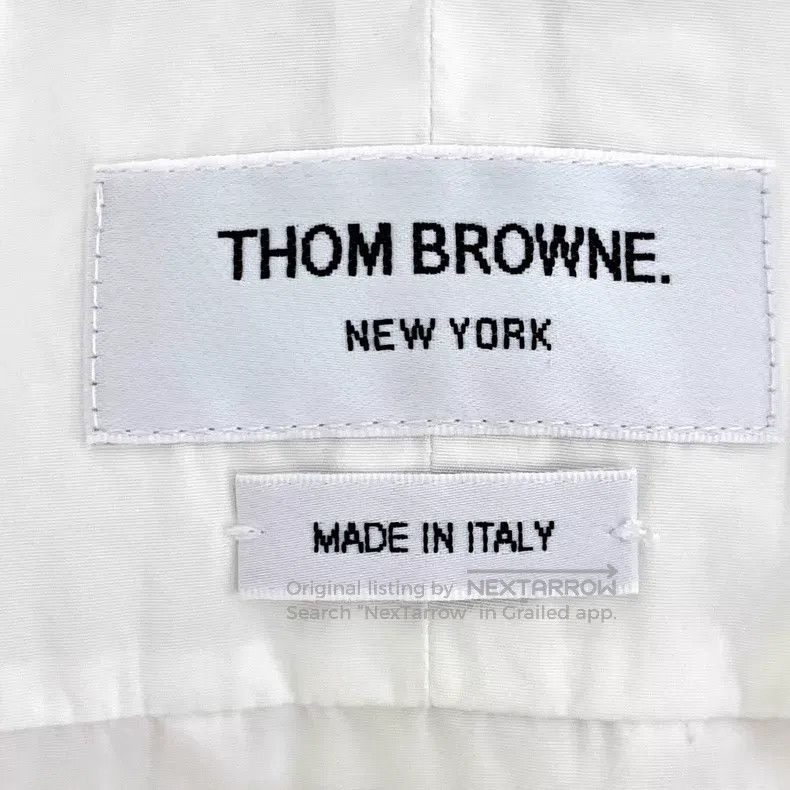 Thom Browne Thom Browne White Cotton Lapel Single Breasted Long Sleeve Size US XXS / EU 40 - 6 Thumbnail