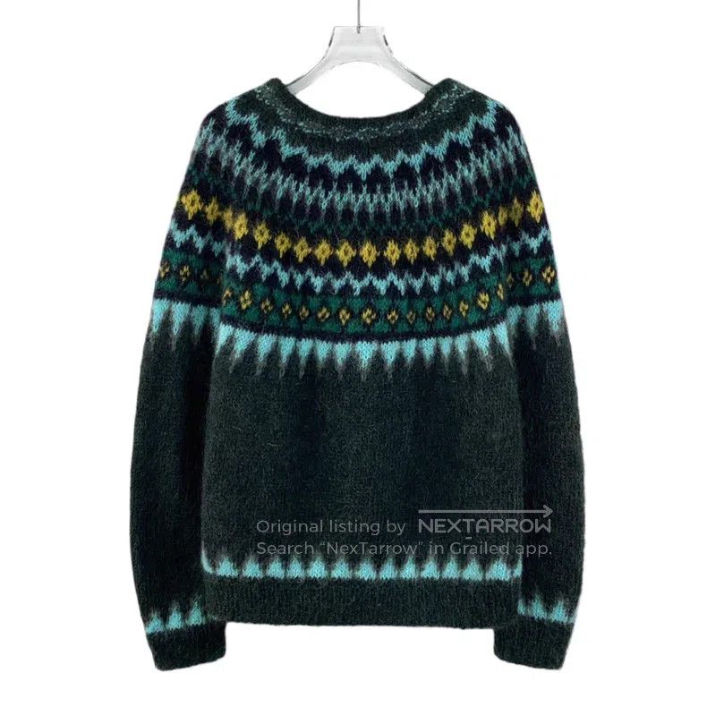 Loewe Loewe Color Blocked Fair Isle Animal Embroidered Mohair Cr Size S / US 4 / IT 40 - 2 Thumbnail