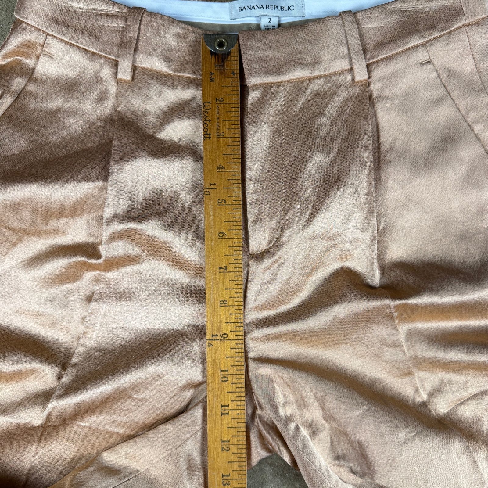 Banana Republic Banana Republic Brigitte Wide Leg Satin Pants Size 2 Pink Size 26" / US 2 / IT 38 - 10 Thumbnail