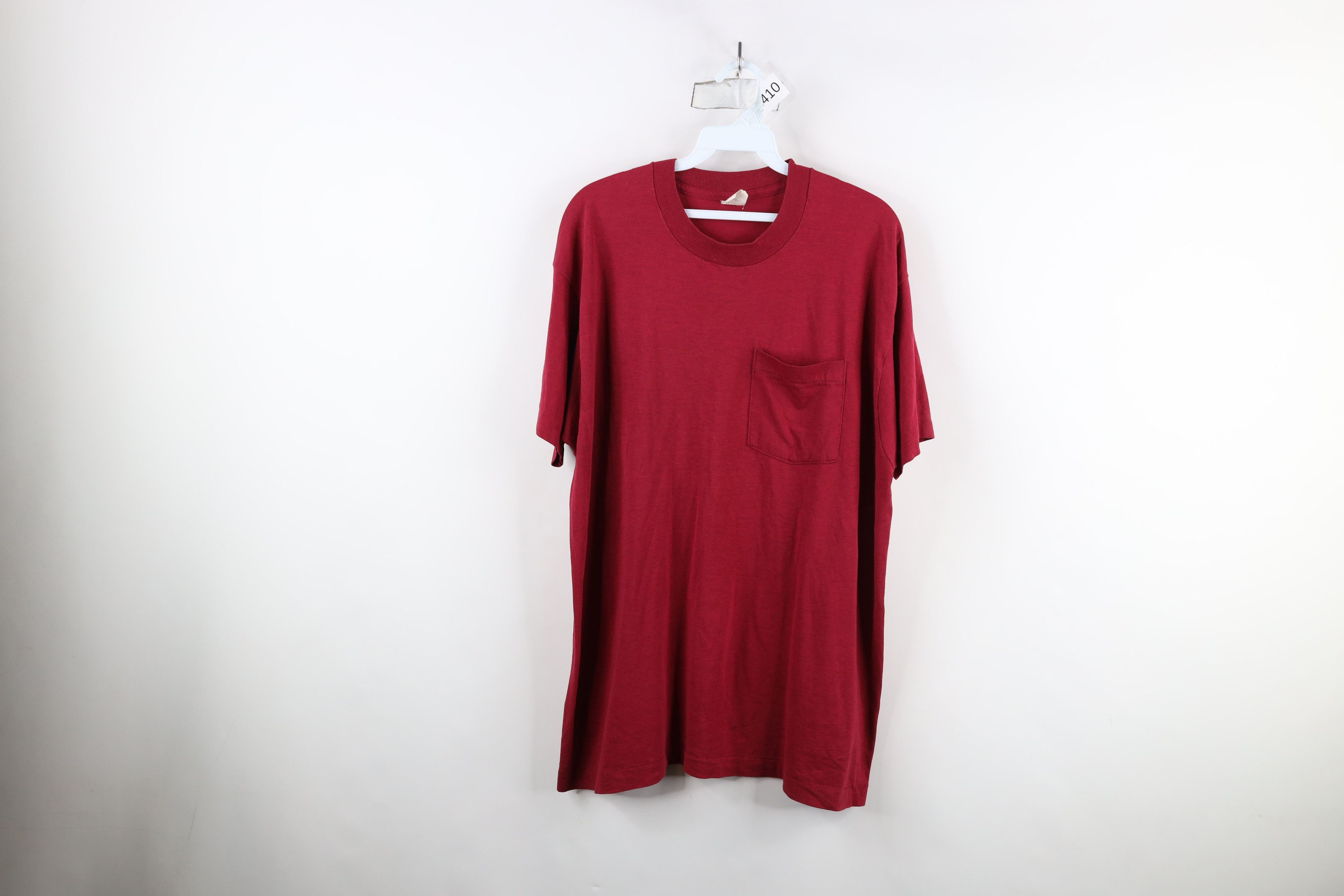 Vintage Vintage 90s Streetwear Short Sleeve Pocket T-Shirt Red USA Size US XXL / EU 58 / 5 - 1 Thumbnail