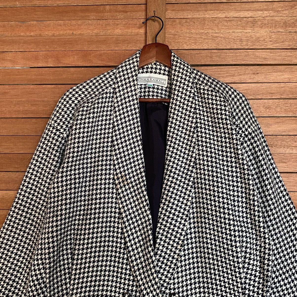 Norma Kamali VINTAGE NORMA KAMALI HOUNDSTOOTH COAT JACKET DOUBLE BREASTED Size XXL / US 16-18 / IT 52-54 - 4 Thumbnail
