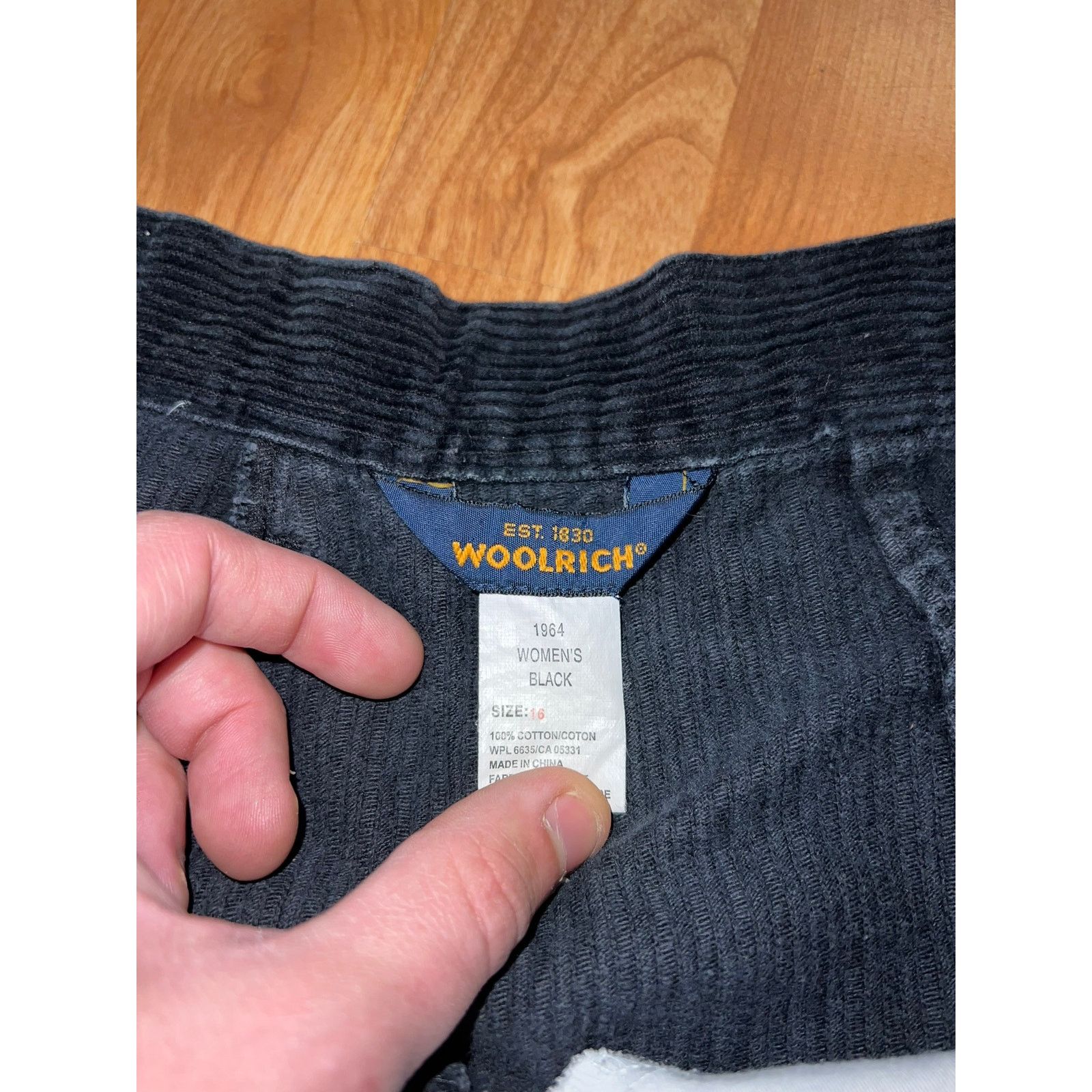 Woolrich Woolen Mills Womens Woolrich Corduroy Pants Bottoms Black Pants Women 16 Size 38" / US 16 / IT 52 - 5 Thumbnail