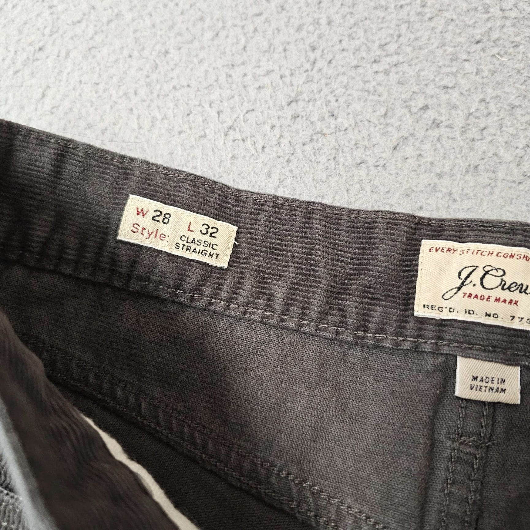 J.Crew J.Crew Corduroy Pants Mens 28x30 Taupe Classic Straight 5 Pocket Stretch Casual Size US 28 / EU 44 - 3 Thumbnail