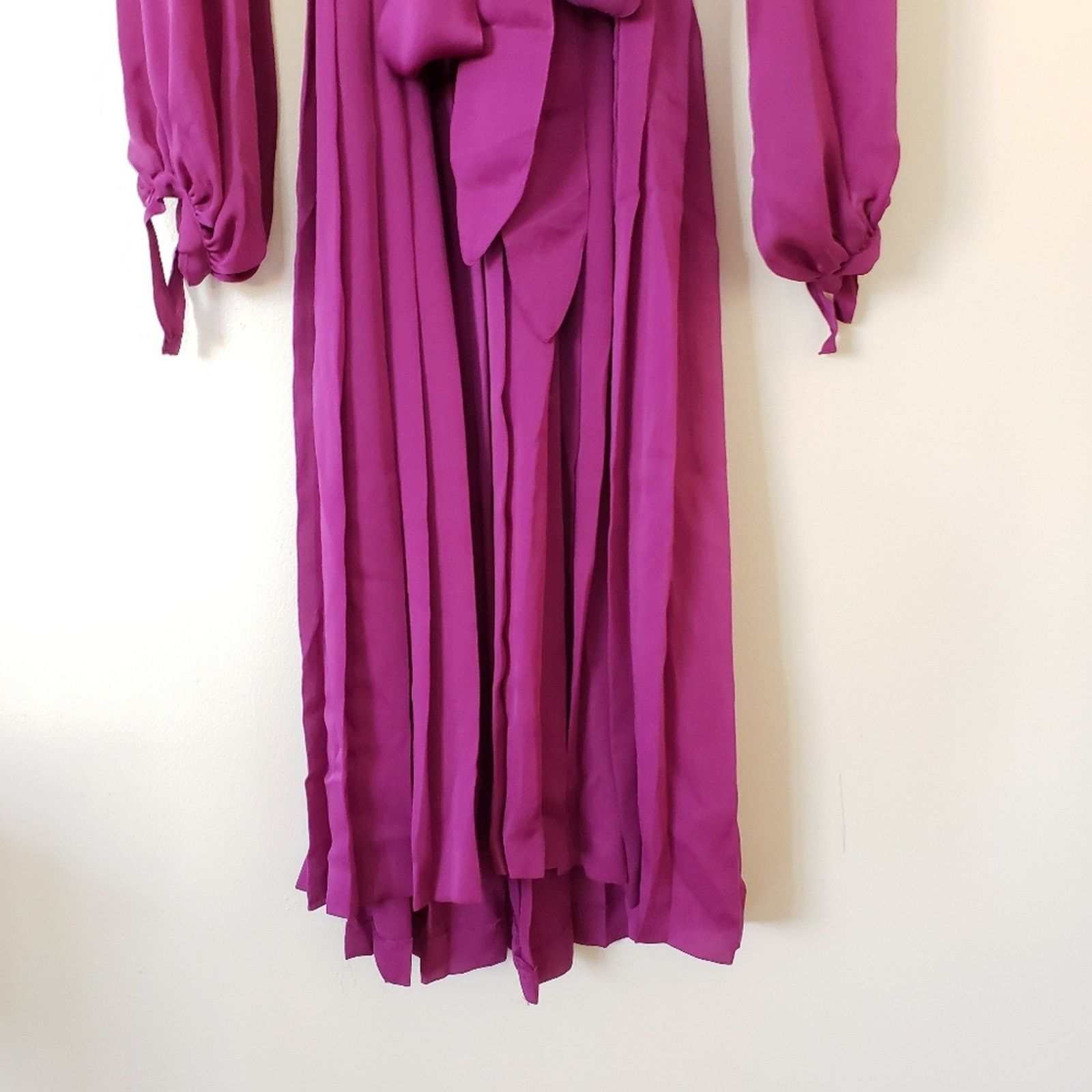 Vintage Vintage Pleated Pink Accordion Long Sleeve Flowy Midi Dress Size M / US 6-8 / IT 42-44 - 3 Thumbnail