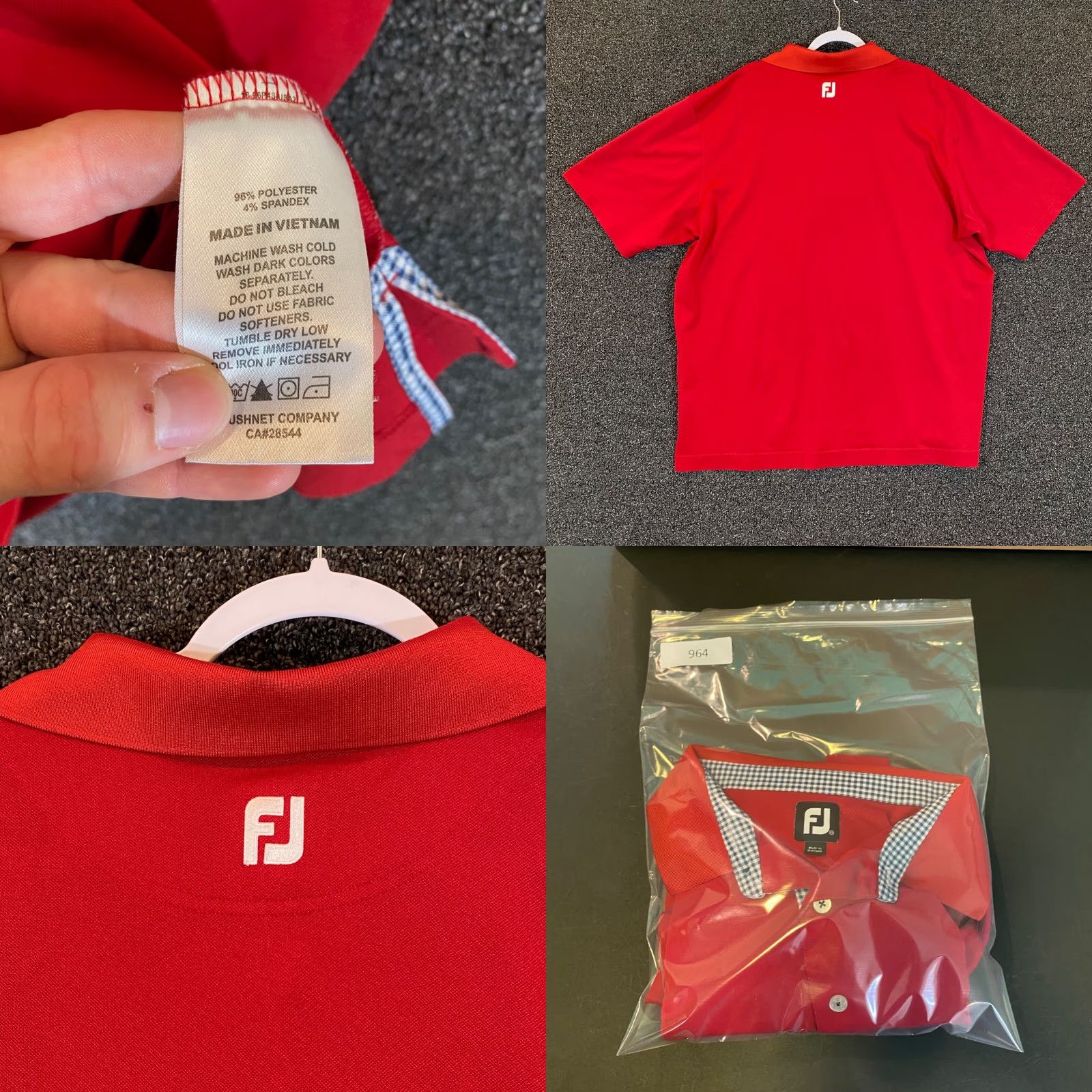 Footjoy FootJoy Polo Mens 2XL Red Golf Shirt S/S Casual Pullover Performance Shirt Size US XXL / EU 58 / 5 - 8 Thumbnail