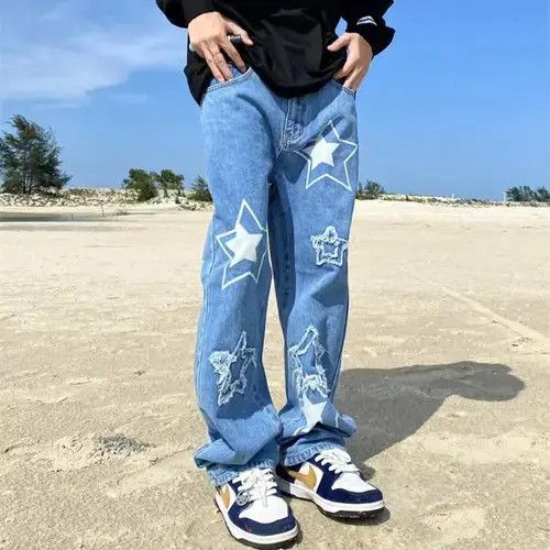 Japanese Brand × Jean STAR Graphic Baggy Jeans Size US 32 / EU 48 - 2 Thumbnail