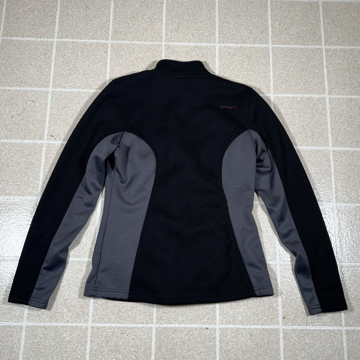 Spyder Spyder Womens Fleece Jacket Black Gray Embroidered Logo Size M / US 6-8 / IT 42-44 - 3 Thumbnail