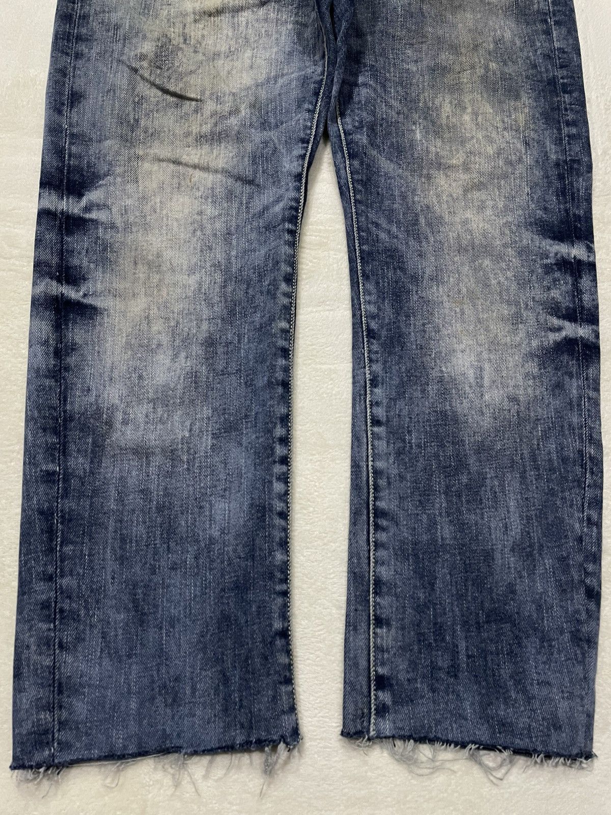 H&M Vintage H&M Denim Mudwash Faded Distress Jeans Size US 31 - 3 Thumbnail