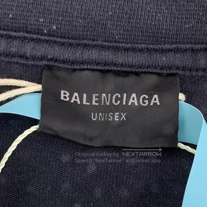 Balenciaga Balenciaga Black Full Rhinestone Design Cotton Round Neck Size US M / EU 48-50 / 2 - 5 Thumbnail