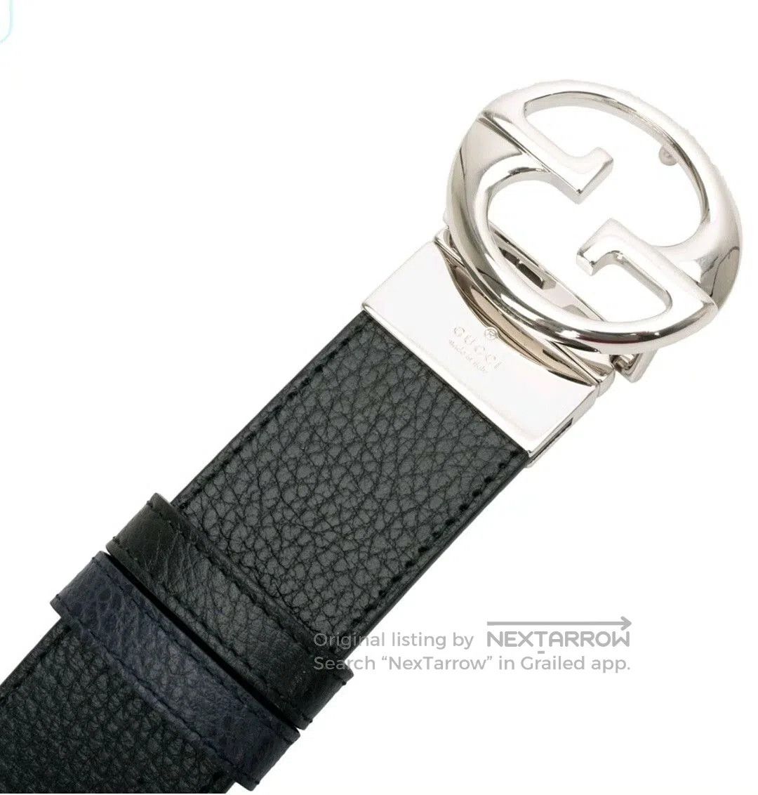 Gucci Gucci Unisex Logo Buckle Leather Belt. Size ONE SIZE - 5 Thumbnail