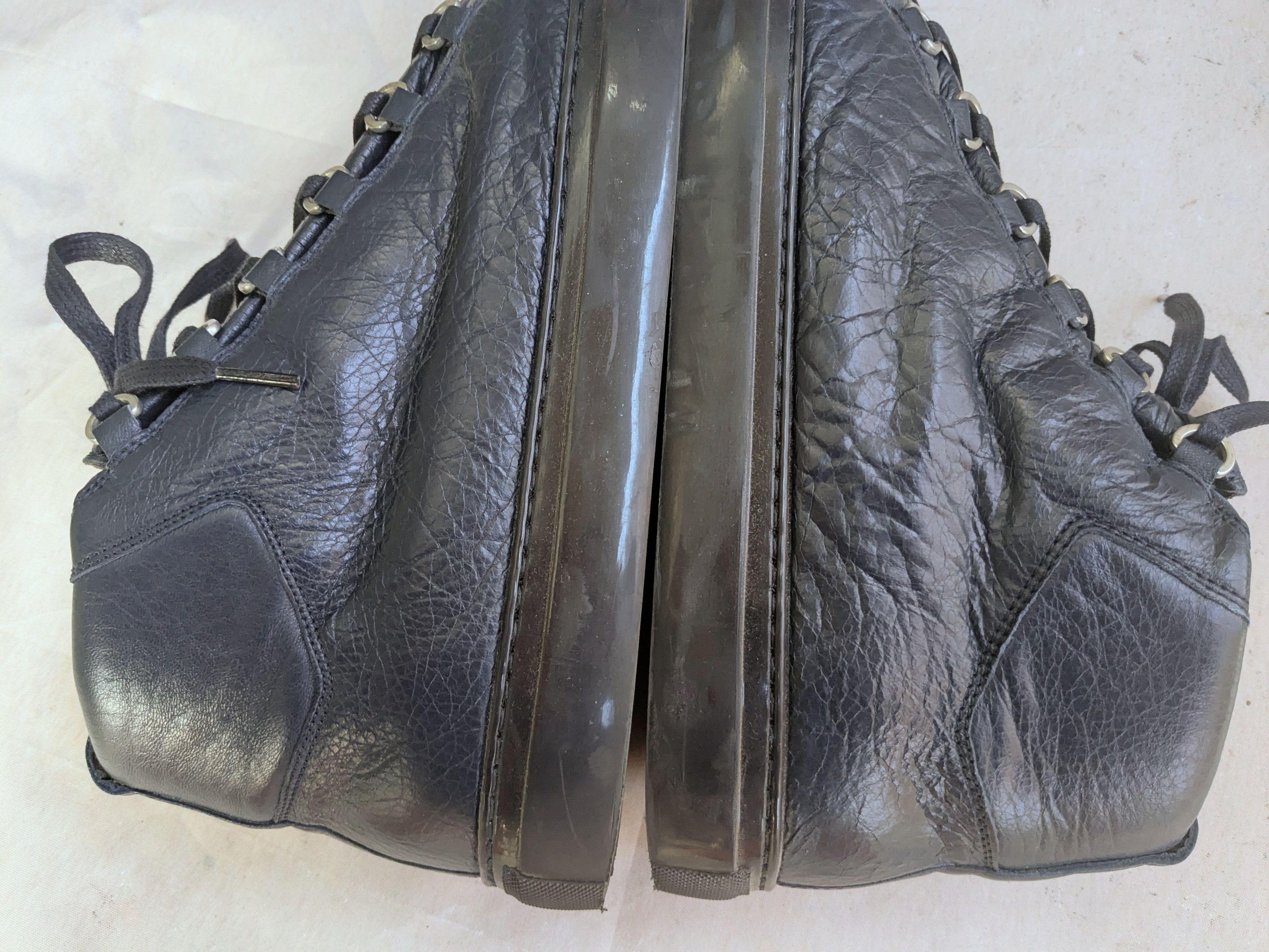 Balenciaga Arena Navy Blue 12 Leather High Tops