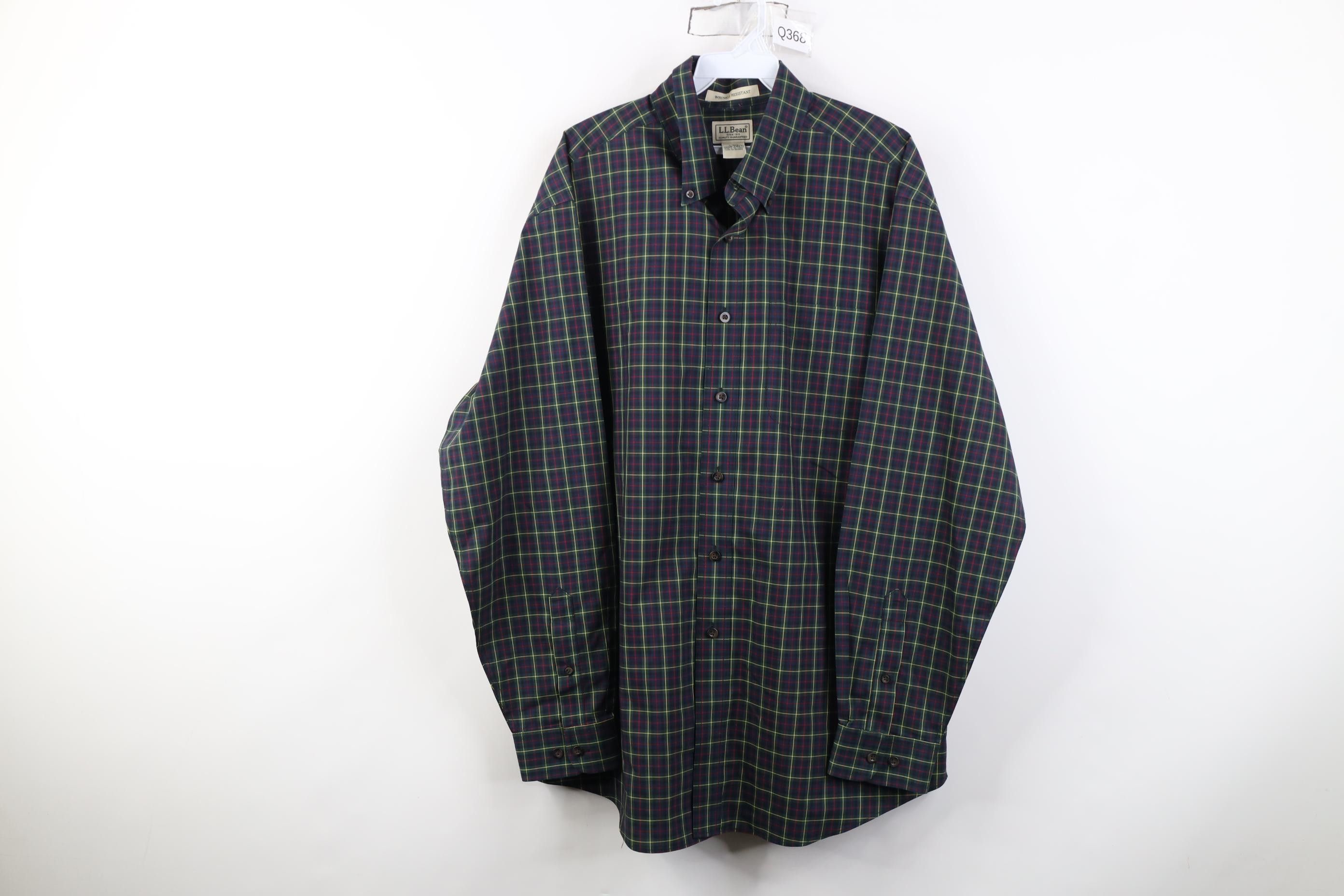 L.L. Bean Vintage LL Bean Resistant Collared Button Down Shirt Plaid Size US L / EU 52-54 / 3 - 1 Thumbnail