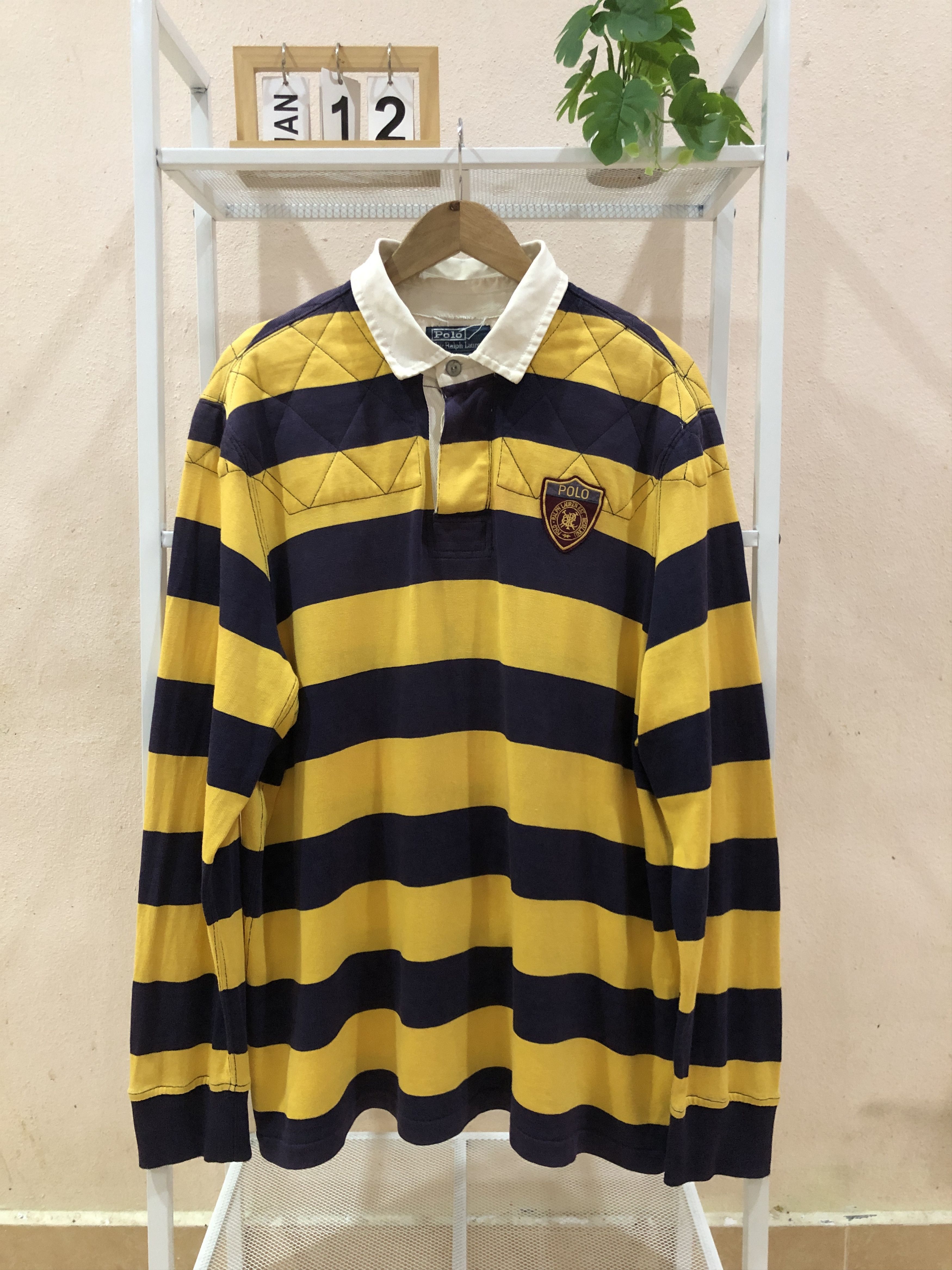 Polo Ralph Lauren Vintage Polo Ralph Lauren Rugby Striped Long Sleeve Shirts Size US XL / EU 56 / 4 - 1 Thumbnail