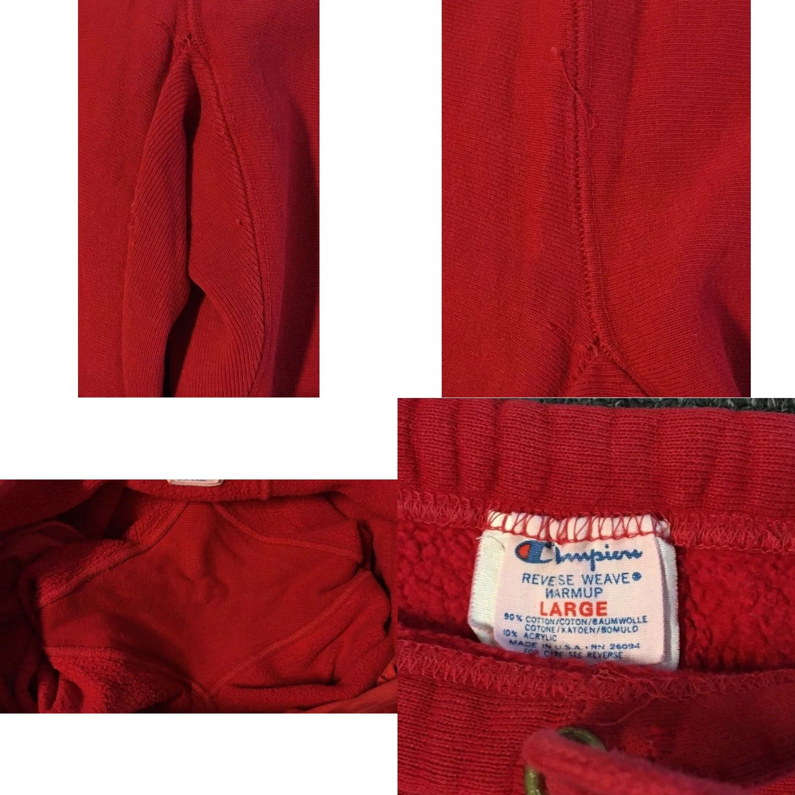 Champion VINTAGE Champion Sweatpants Reverse Weave 80s 90s Faded Red United States Men's L Warmup Pants School PUPEASUASU Size US 33 - 9 Thumbnail
